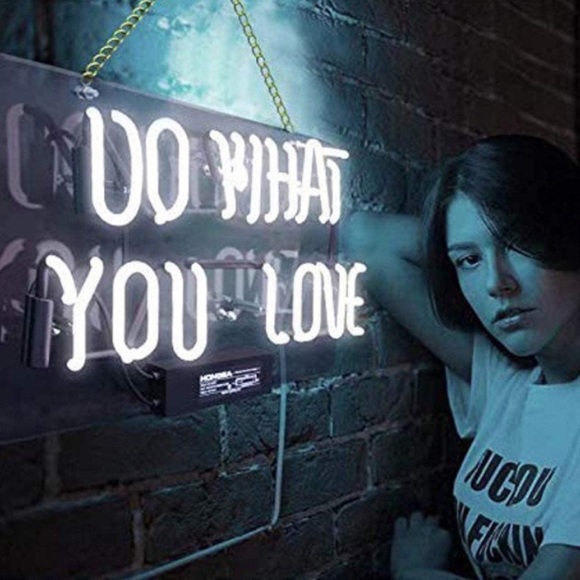 REAL NEON Do What You Love Window/Dorm/Cafe/Party/Porch/Room Decor/Night Light - Picture 3 of 9